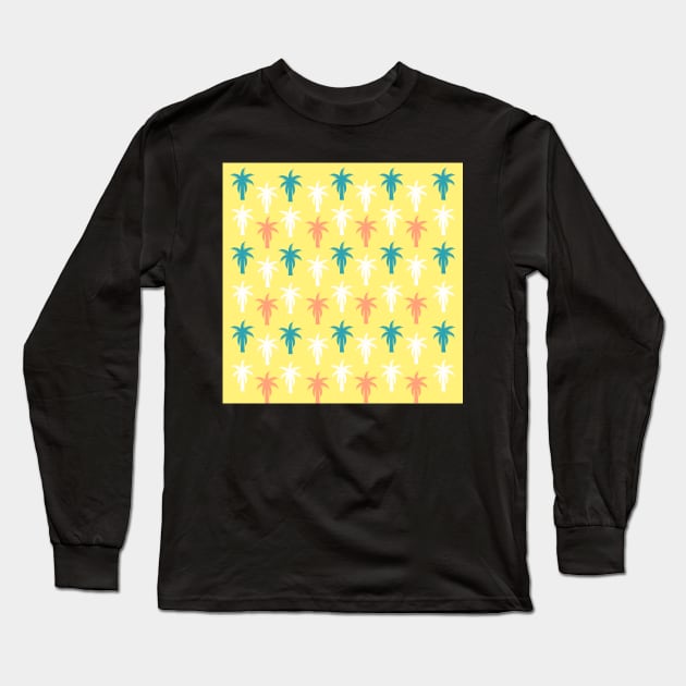 Palm trees in yellow Long Sleeve T-Shirt by cocodes